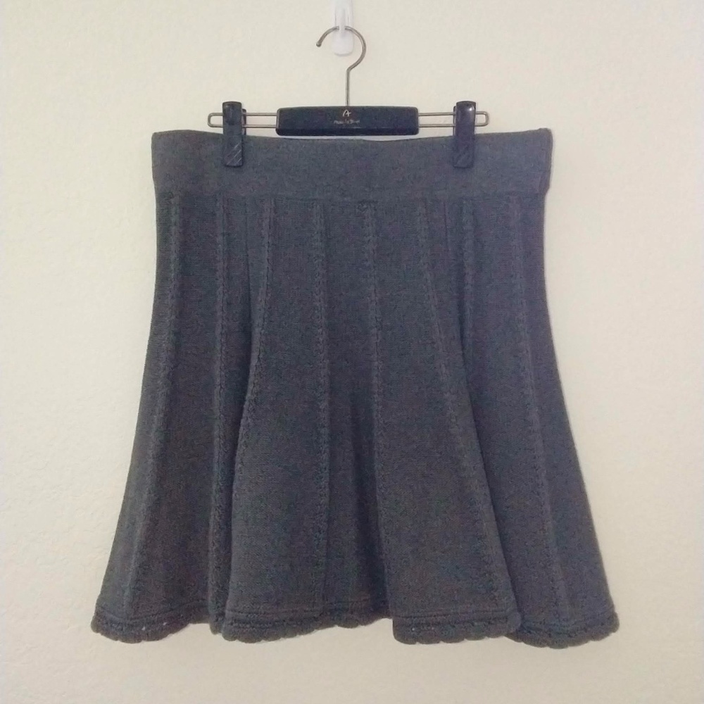 CAbi Factory Store knitted cotton skater skirt M